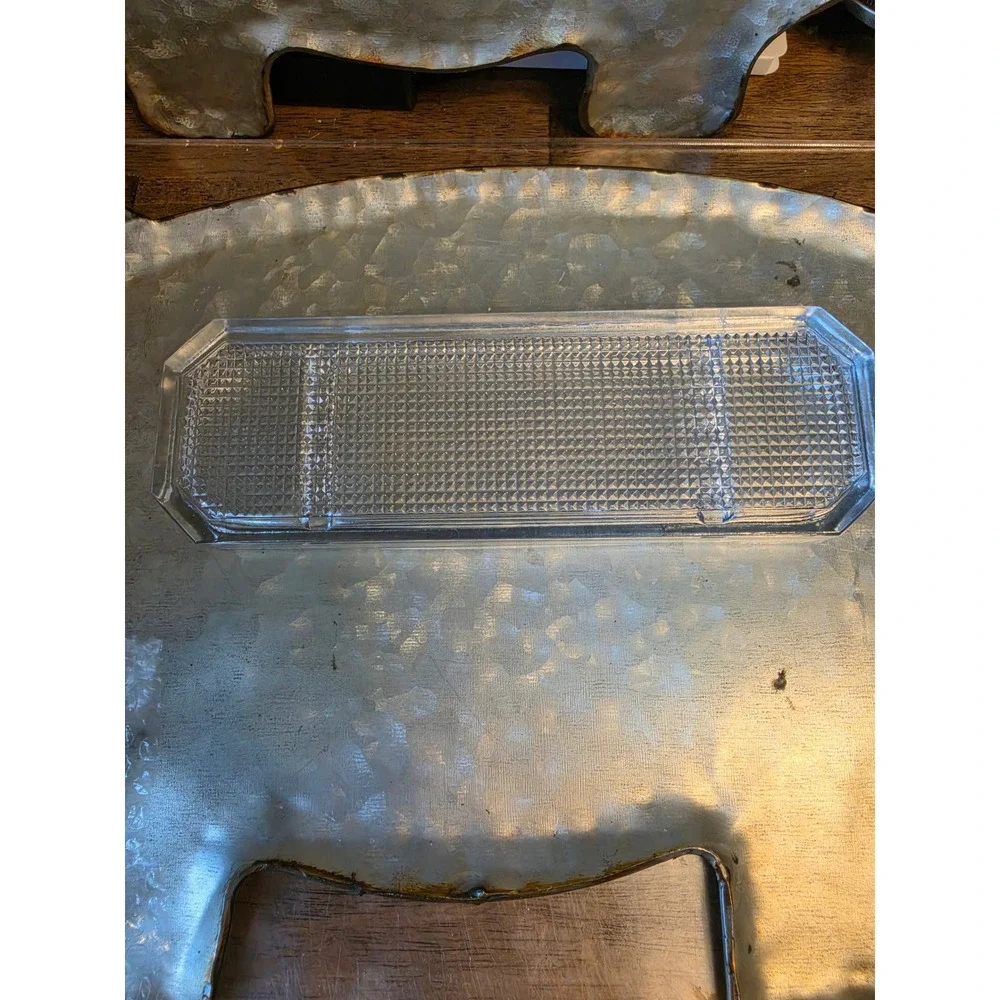 Vintage glass desk tray